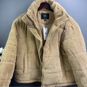 COPY - 7 for all mankind corduroy puffer brown jacket winter brown